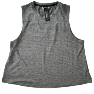 2/$35 Mondetta PERFORMANCE Grey sleeveless Activewear Cropped Flared tank NWOT…